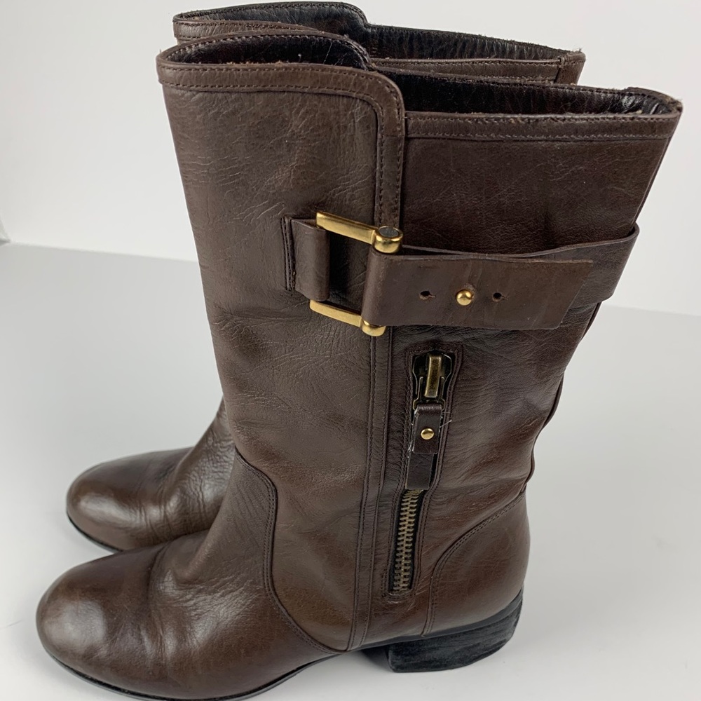 MODERN VINTAGE Maia Brown Real Leather Boots 8
